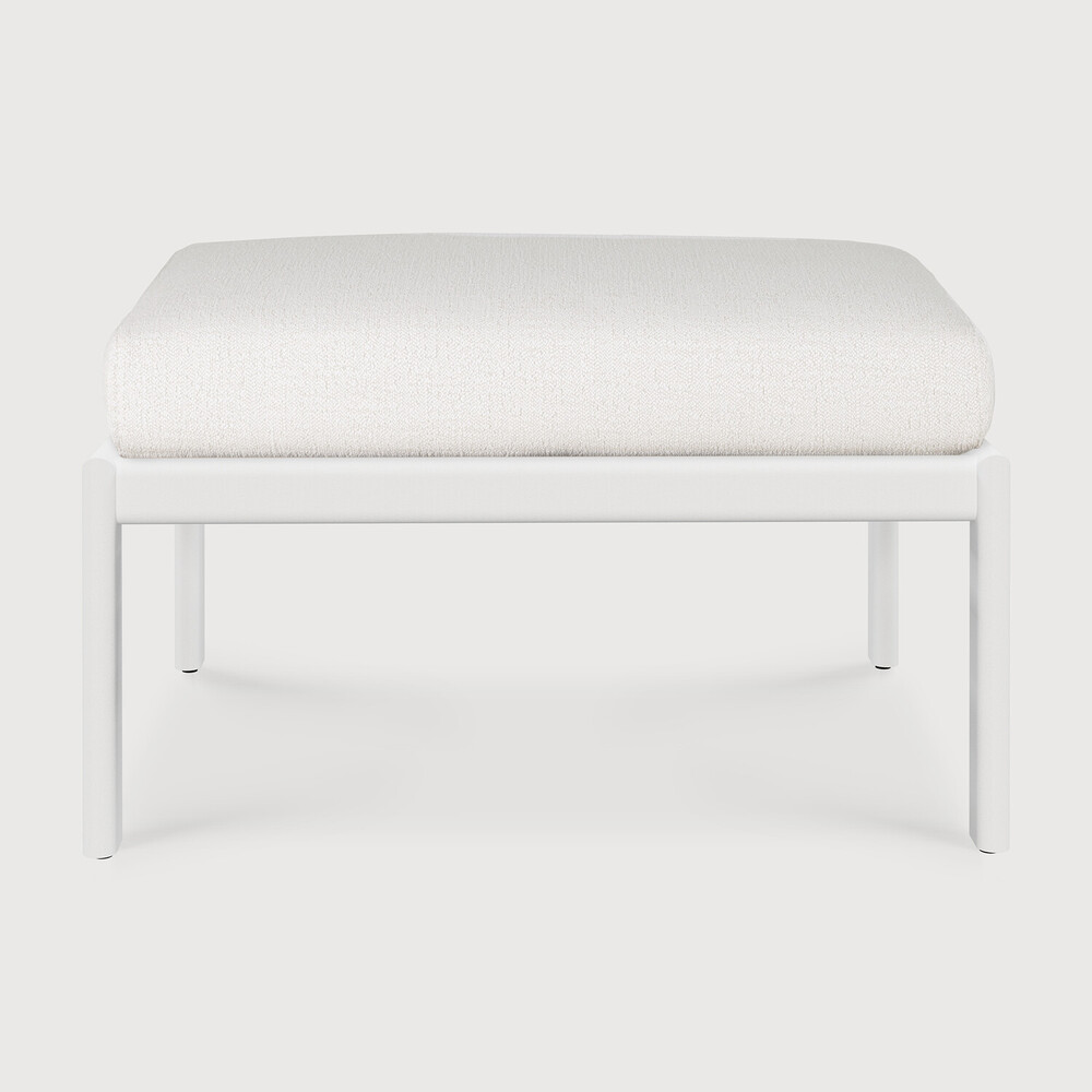 [60145] Repose-pieds de jardin Aluminium blanc / coussin Off White Jack